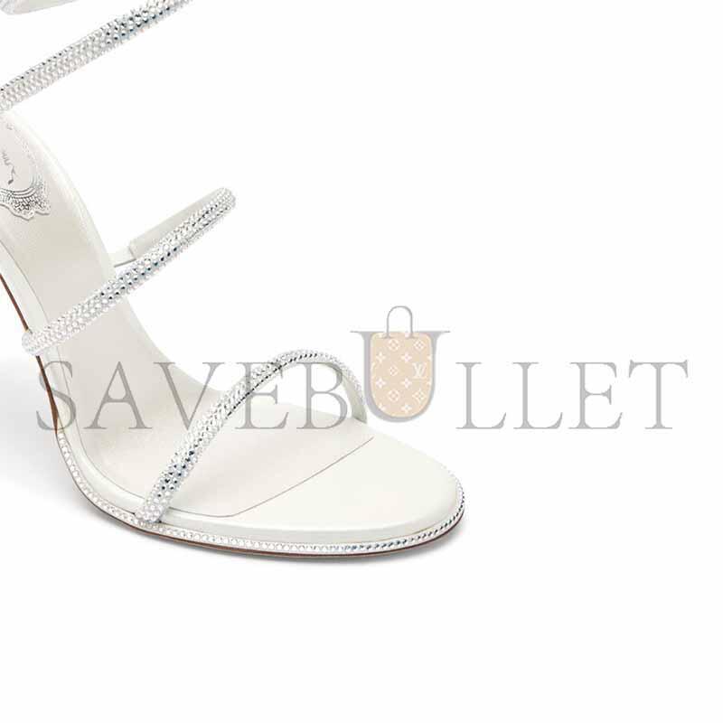 RENÉ CAOVILLA CLEO 105 CRYSTAL IVORY SANDAL C10416
